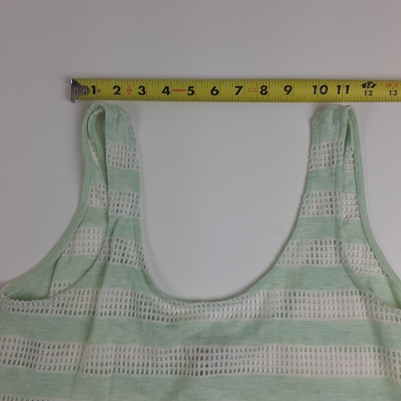 BCBGeneration Stripe Cropped Mesh Tank Top - Picture 13 of 14